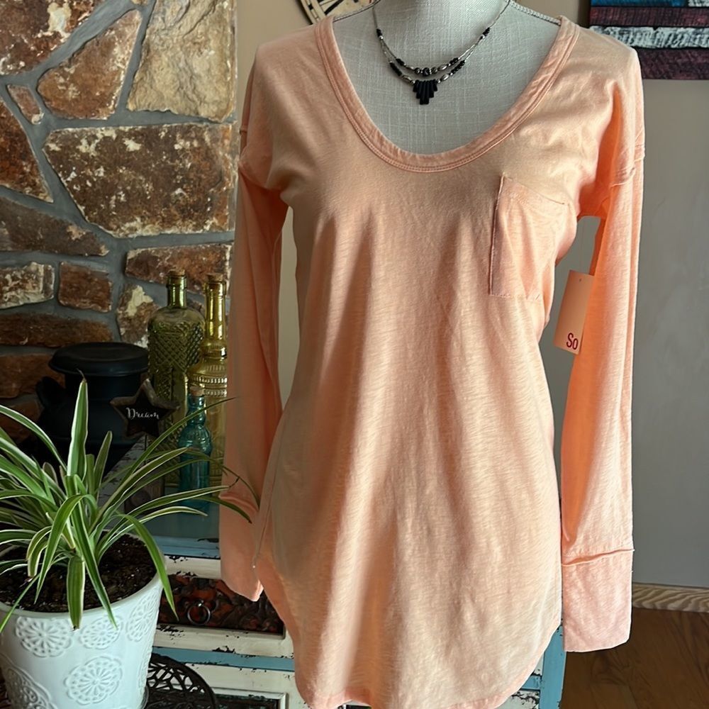 Juniors’ So Long Sleeve Legging Tee Size X-Small Helios Peach